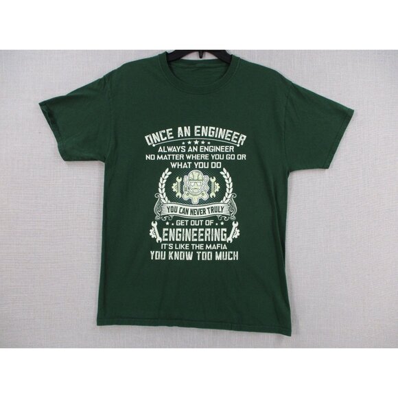 Once An Engineer Always An Engineer Humor Graphic Tee size L - Picture 1 of 7